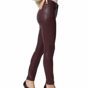 JOE'S JEANS Coated Waxed Ankle Skinny 27 WINE